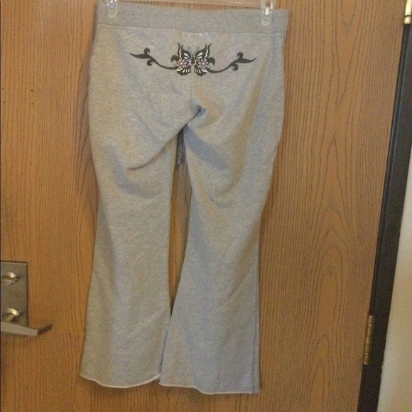DEREK heart grey butterfly jogging pants small. A-25 - Picture 5 of 6